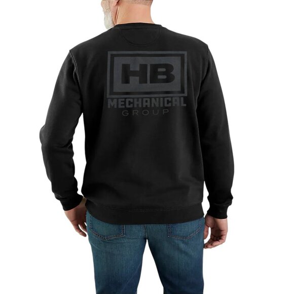 NWT Carhartt HB Mechanical Grp Loose Fit Midweight Crewneck Sweatshirt Black L - Picture 2 of 11